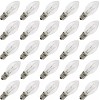 Creative Hobbies (25 Pack) Night Light Bulbs, C7, Clear, Steady,