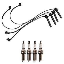 TRQ Ignition Kit Spark Plugs Spark Plugs Wire Set Compatible with 2006 Saab 9-2X 2005-2010 Subaru Forester 2008-2011 Impreza 2005-2009 Legacy Outback
