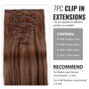 Belaved Clip in Human Hair Extensions 70g 14 Inch 7pcs