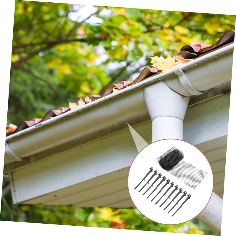 KONTONTY 1set Plastic Gutter Mesh Guard for Garden Protection Multi-Functional