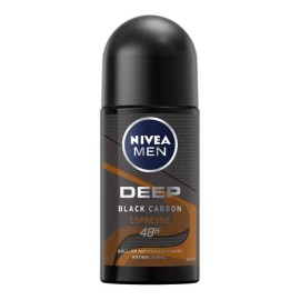 Desodorante Nivea Men Deep Espresso Antibacterial 50 Ml Fragancia Roll on
