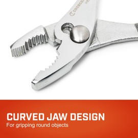 Crescent 6 1/2" Cee Tee Co.® Curved Jaw Slip Joint Pliers - Carded - H26VN-05