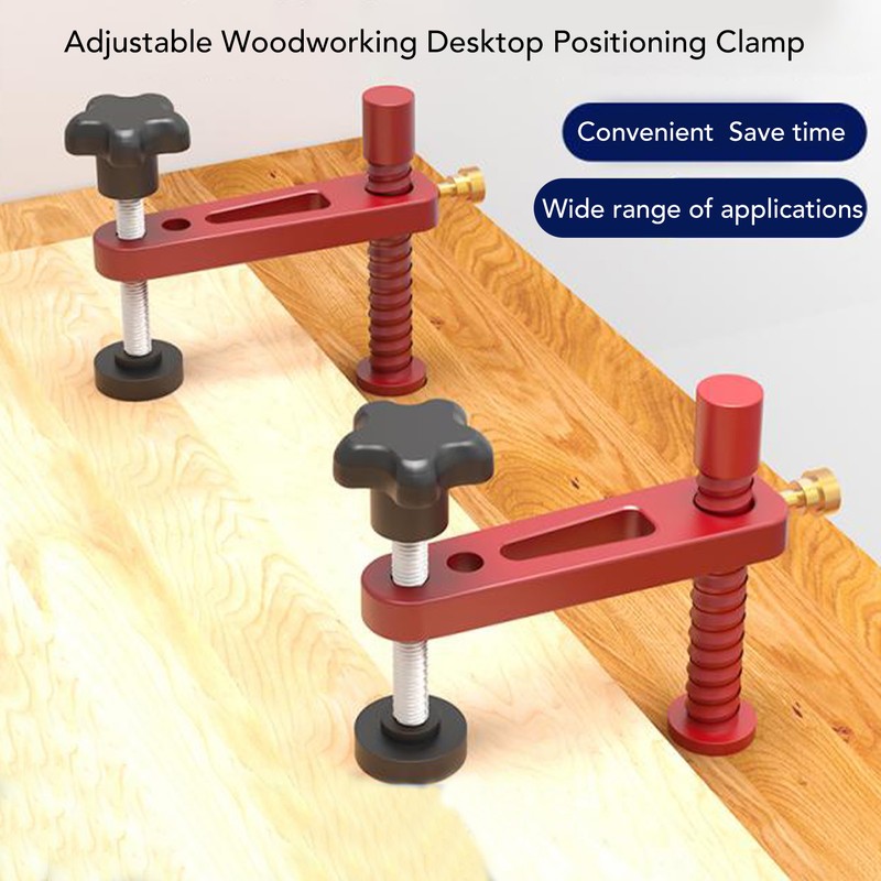 2PCS Bench Dogs Clamp 19mm Red Color Adjustable MFT Table