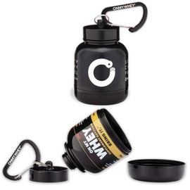 ONMYWHEY Juego de 02 Piezas Llavero portátil con Embudo de proteína y suplemento en Polvo.