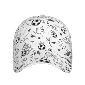 SWEBUTO Unisex Soccer Baseball Cap Soccer Caps Funny Fashionable Baseball Hat Casual Hats for Sport Accessories Outdoor Travel Gifts