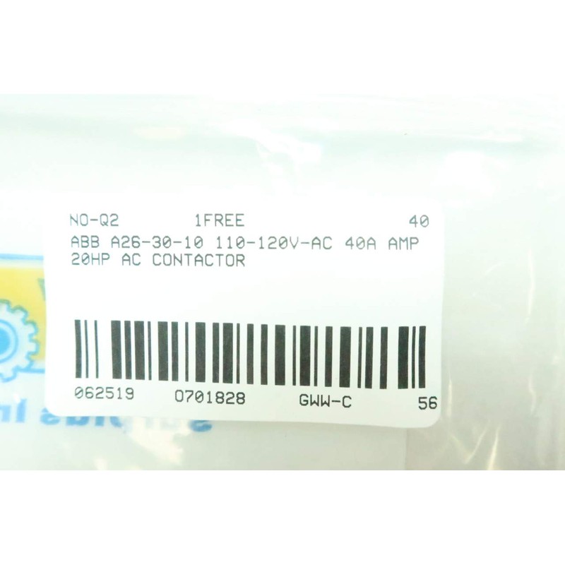 ABB A26-30-10 AC CONTACTOR 110-120V-AC 40A AMP 20HP