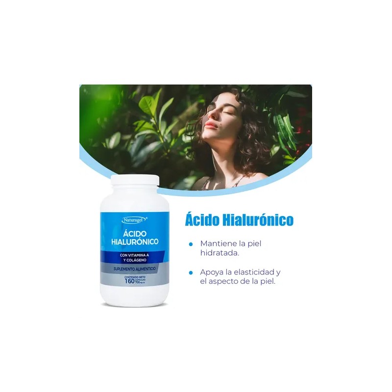 Suplemento en cápsulas Naturagel Suplementos Alimenticios Ácido Hialurónico x 700mg