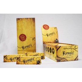 ROYALSPAPER Caja con 50 Librillos de 75 hojas C/U, papel para rolar, forjar, liar 1 1/4. Quemado Lento, goma natural.