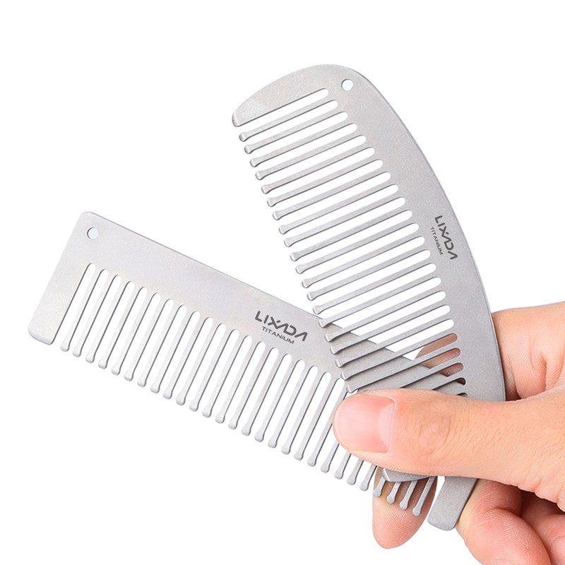 Lixada Titanium Comb Anti-Static Hair Beared Comb Pocket Comb