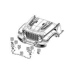 Mopar Lamp Front Fog - 68081399ab