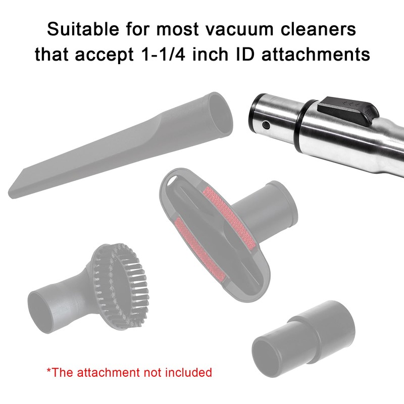 Eagles 1-1/4" Vacuum Extension Wands, 32mm Universal Stainless Steel Telescopic