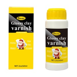 Samven 60ml Air Dry Clay Glaze, High Luster Finish, Scratch Resistant, Waterproof, Prevent Cracking for Clay, Ceramic, Plaster, Wood (Gloss)