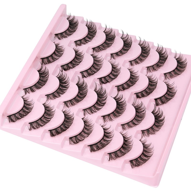 Russain Strip Lashes D Curl False Eyelashes Natural Look Wispy