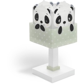 Dalber 63161H E14 Children's Table Lamp Bedside Lamp Panda Animals Panda Bear Green
