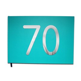 70 Jahre – Birthday Guest Book, Wedding, Retirement – Letters Chrome 100 Pages – Premium Quality – Uttscheid