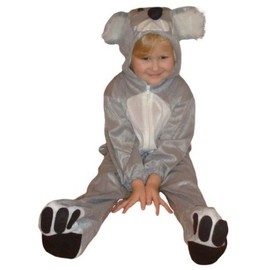 Koala Bear Costume, J42, Size 68-134, Children’s/Toddlers’ Koala Bears Fancy Dress/Carnival Costume, Birthday/Christmas Gift, 104/110, grey
