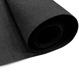 EOVEA | Acrylic Felt Fabric by The Yard | 72" Inch Wide -1.6mm Thick Felt Fabric | Non-Stiff Soft Felt Sheets | Felt Material for DIY,Craft, Sewing,Patchwork, Cushion, Padding(Black, Half Yard)