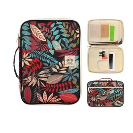 YOUSHARES Document Portfolio Bag Portfolio Binder Zipper Binder- Portfolio Folder Case 8 Pocket Portfolio Organizer for iPads, Notebooks, Documents (Coloful Red)