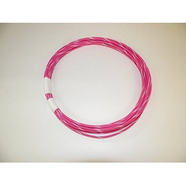 18 Ga Awg Pink/White Striped Automotive/General Purpose GXL Wire .94 O.D. 25' Superior Abrasion Resistance, High Heat, Resist grease,Oil, Gasoline,Acids