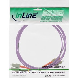 InLine® 83502P LWL Duplex Cable SC Male to SC Male OM4/2 m