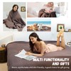 MIGIOL 100% Cotton Waffle Weave Sofa Blanket, Lunch Break, Queen