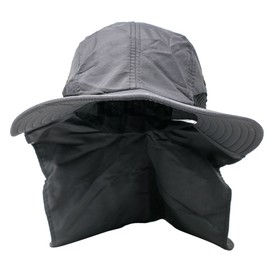 FashionTS Men's Wide Brim Boonie Hat with Neck Flap for Outdoor Activity (Cream)