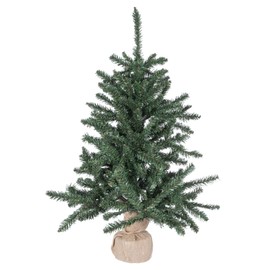 Vickerman 30" Anoka Pine Artificial Christmas Tree - Unlit - Faux Christmas Tree - Seasonal Indoor Home Decor - Rustic Decorative Tree - Tree with Burlap Base
