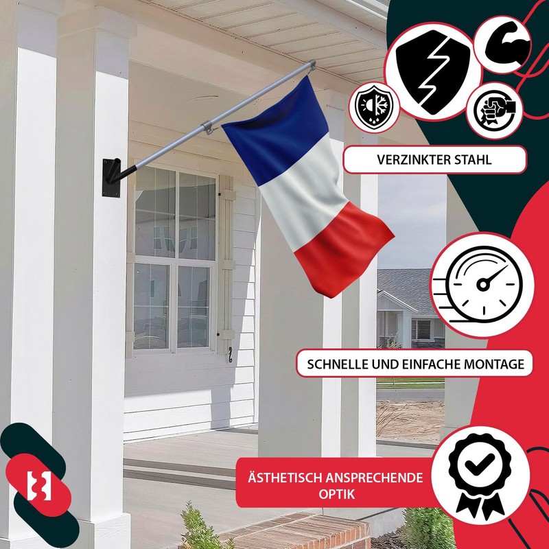 KOTARBAU Flag Holder 2-Way Screwing Flagpole Holder Flag Pole Flag