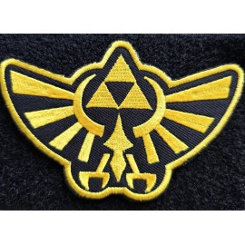 Unbranded THE LEGEND OF ZELDA GAME GOLD ROYAL CREST LOGO EMBROIDERED TACTICAL HOOK PATCH