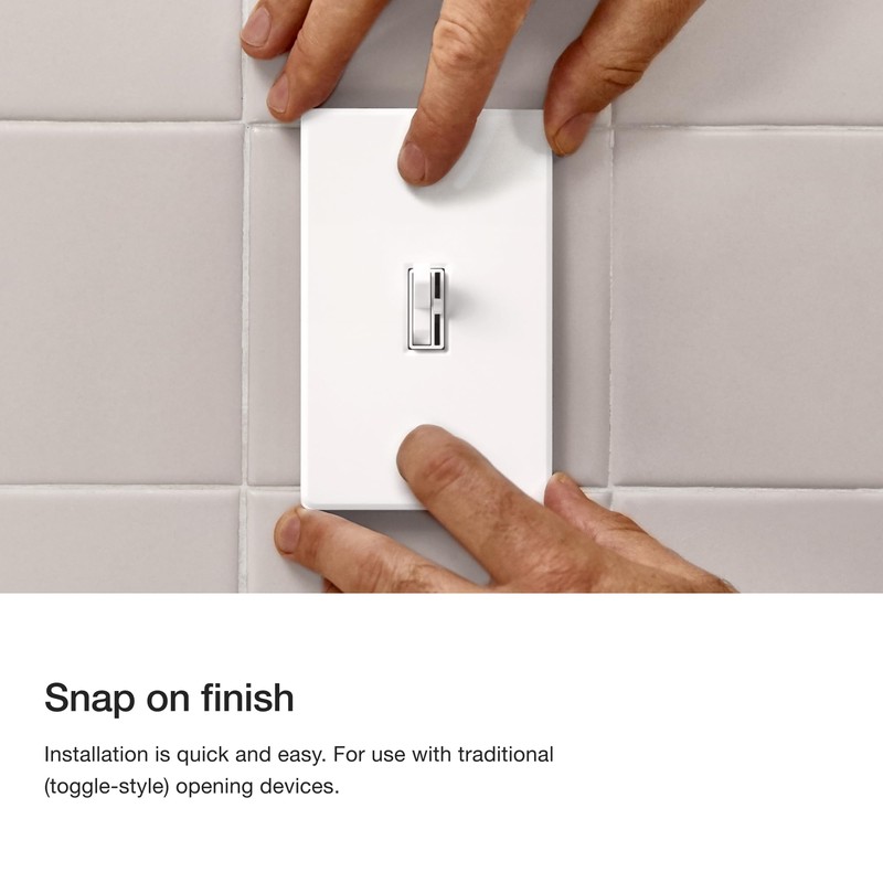 Lutron Toggler 1000-Watt 3-Way Incandescent Dimmer Switch, AY-103P-WH, White