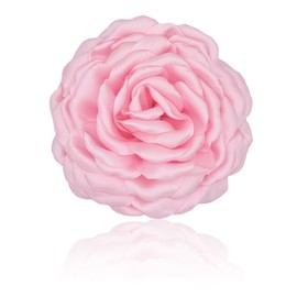 Dainty Silk Satin Rose Flower Extra Large Big Brooches Lapel Pins Delicate Elegant Fabric Flowers Oversized Brooch Pin for Women Wedding Party Banquet Dress Suit Clothes Accessories Jewelry Gifts 110mm (yellow)