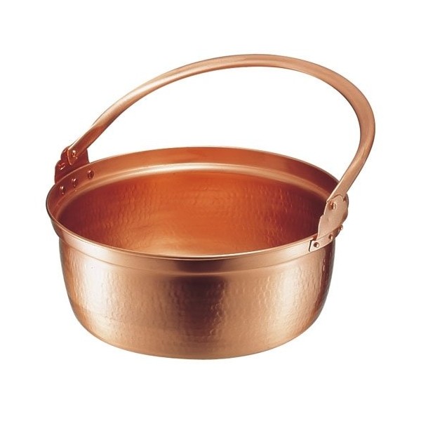 遠藤商事 Copper 山菜 Pot (Interior Tin without Pull) 36 cm asv01036 