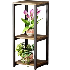 YIZAIJIA Plant Stand Indoor Corner Tall 3 Tier Metal Modern Flower Storage Plant Stands Holder for Living Room Balcony Garden,Black (3 Tier-Black)