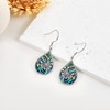 AXOMY Dandelion Earrings 925 Sterling Silver Abalone Shell Dangle Earrings