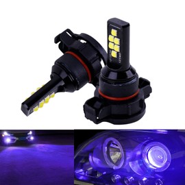 SOCAL-LED LIGHTING 2x H16 5202 LED Fog Light Bulb for Powersports Advanced 3030 SMD Bright Colorful Daytime Running DRL Lamp, Purple