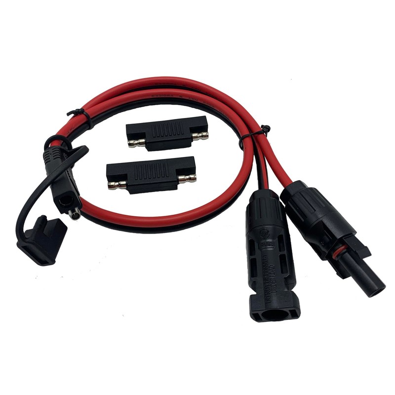 WBGADAM 0.6M 12AWG MC4 Solar Panel Connector to SAE Adapter