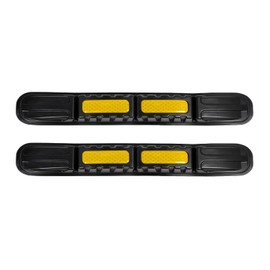 Diamall 2 PCS Car Bumper Guard Strip, Anti-Collision Foldable Bumper Protector Trim with Strong Reflective Patch, 9.6" x 0.45" Car Door Edge Guards, Universal Car Night Safe Drive Accessories (Yellow)