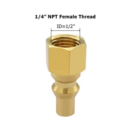 Hooshing Propane Gas Quick Connect Plug 1/4" NPT Female Brass Propane Fitting