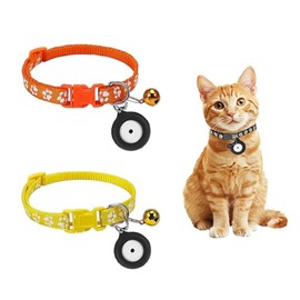 Cat Door 2 ID Tag Collar Sensor, RFID CatDoor Collar Activated with Remote Control, 4 Way Locking Cat Flap Automatic Pet Door (ID Tags 2Packs)