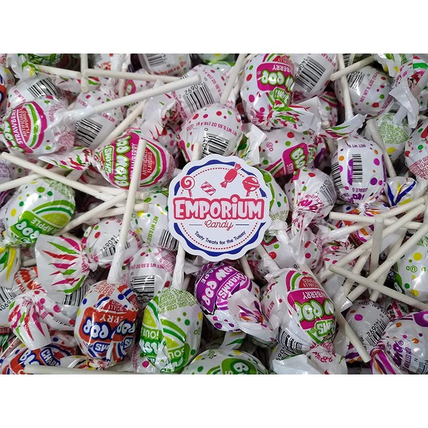 Charms Blow Pops - Delicious Assorted Lollipops Watermelon Strawberry Cherry Grape Sour Apple - 2 lbs Bulk Candy with Refrigerator Magnet