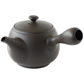 Tokoname Ware 270612 Bamboo Spring Kiln Teapot, Large Capacity, Generous Pouring, For Coffee, Large Size, Blurred Black, Capacity: Approx. 18.3 fl oz (520 ml), For 3-4 People, Made in Japan