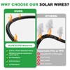 Oududianzi Solar Extension Cable 50Ft, Solar Wire 10AWG, 10 Gauge