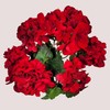 Realistic Artificial Flowers - UV Resisistant Red Geranium Bush -