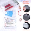 moinkerin Pack of 15 A6 Binder Pockets 6-Hole Transparent PVC