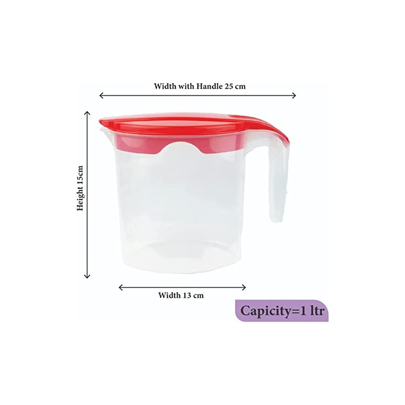 1 x Jug 1Litre Fridge Door Plastic Jug - Water