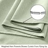 ANRODUO Extra Long Fabric Shower Curtain, 108 Inch Long Linen