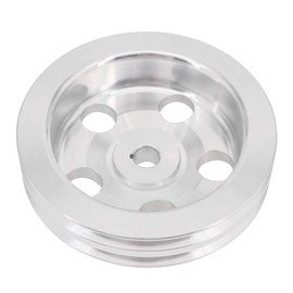 KIPA Aluminium Double groove Power Steering Pump Pulley For Chevy SBC BBC With key-way power steering units through 1984 with a 5/8" Shaft Satin Aluminium Finish Durable 2-Groove 8848-1
