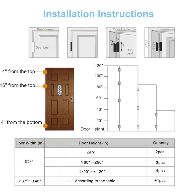 VOLUKA 6 Pack Non-Mortise Door Hinges - Easy to Install,