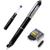 WRITECH Retractable Fountain Pen Set: Fine Nib Black Ink Pens