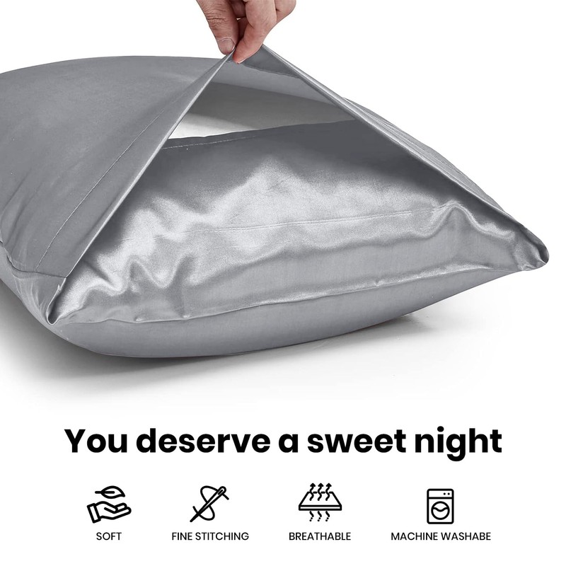 Aspire Homeware Pillow Cases 4 Pack - Super Soft Satin
